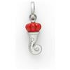 Chantecler Ciondolo Corno mini argento e smalto rosso