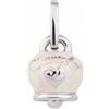 Chantecler Ciondolo Campanella media Double Face in smalto bianco e faraglioni