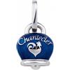 Chantecler Ciondolo Campanella Media Double Face in smalto blu