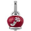 Chantecler Ciondolo Campanella Micro Double Face in smalto rosso perlato, con corno sul retro