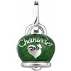 Chantecler Ciondolo Campanella media smaltata double face con quadrifoglio