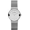 Skagen Freja Orologio per donna, movimento al quarzo con cinturino in acciaio inossidabile o in pelle, Tono argento, 26MM