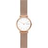 Skagen Signatur Lille Watch for Women, Rose Gold Tone Quartz Two Hand Movement with Stainless Steel or Leather Strap