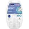 CHICCO (ARTSANA SpA) Chicco Tettarella Perfect5 In Silicone Flusso Medio +2 Mesi 2 Pezzi