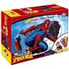 Lisciani Puzzle 35 pezzi Giant Colour Plus Double-Face Spider-Man + 6 Jumbo Colouring Pens Art.39869