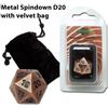 Blackfire Dado d20 in metallo Antique Copper (con sacchettino) - BF07233