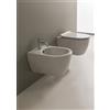 SCARABEO CERAMICHE Moon Senza brida Scarabeo filomuro 54 cm Wc + bidet + coprivaso : Coprivaso - Chiusura soft close