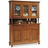 MIlani Home CHELSEY - credenza con vetrina in legno massello cm 150 x 43 x 218 h