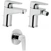 NOBILI RUBINETTERIA Nobili - NOBI set bagno miscelatore lavabo + miscelatore bidet + miscelatore doccia deviatore 1 uscite
