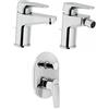 NOBILI RUBINETTERIA Nobili - NOBI set bagno miscelatore lavabo + miscelatore bidet + miscelatore doccia deviatore 2 uscite