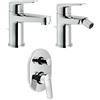 NOBILI RUBINETTERIA Nobili - Blues Set bagno lavabo + bidet con scarico + miscelatore doccia 2 uscite