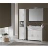 FALEGNAMERIA ADRIATICA Pisa mobile bagno a terra 115X185X48 finitura laccato bianco lucido/rovere scuro/larice : Finitura - larice