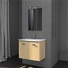 PROGETTO IDEA STELLA Mobile bagno sospeso FLY 61x46 finitura rovere, lavabo in ceramica