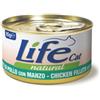 Life Pet care Life cat natural filetti di pollo con manzo 85 gr