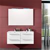 FALEGNAMERIA ADRIATICA Maranello mobile bagno cm 120x190x46 laccato lucido bianco
