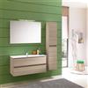 FALEGNAMERIA ADRIATICA Kora mobile da bagno sospeso Mobile da bagno sospeso 130x190x46 finitura olmo rosseau