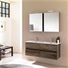 FALEGNAMERIA ADRIATICA Kora mobile da bagno sospeso cm 120x190x46 rovere scuro