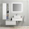 FALEGNAMERIA ADRIATICA Trevi mobile bagno sospeso 160x190x46 laccato lucido bianco