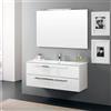 FALEGNAMERIA ADRIATICA Maranello mobile bagno sospeso sospeso cm 120x190x46 laccato lucido bianco