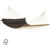 Amaca kingsize imbottita con asta certificata FSC™ North American Marrone-Panna (ds)