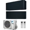 Daikin Condizionatore Climatizzatore Daikin Bluevolution Dual Split Stylish New Total Black R32 Wi-Fi 7000+9000 BTU Con 2MXM40M