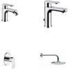 Newform - Set bagno Extro miscelatore lavabo + miscelatore bidet + miscelatore doccia 1 uscita + soffione + braccio