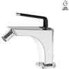 Newform - O'rama gruppo bidet con scarico Chrome con maniglia Matt black - 68425