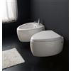 SCARABEO CERAMICHE Moai sospeso Ceramica Scarabeo Wc + bidet + coprivaso chiusura rallentata