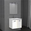 PROGETTO IDEA STELLA Mobile bagno sospeso FLY 76x46 finitura bianco lucido, lavabo in ceramica