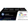 HP Confezione da 3 cartucce originali di toner ciano/magenta/giallo LaserJet HP 125A