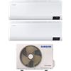 Samsung Climatizzatore Dual Split Inverter 9000 + 12000 Btu Condizionatore con Pompa di calore Classe A+++/A++ Gas R32 (Unità Interna + Unità Esterna) - AR09TXHZAWKNEU + AR12TXHZAWKNEU + AJ040TXJ2KG/EU Luzon