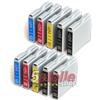 KIT 10 CARTUCCE XL COMPATIBILI CON BROTHER LC-970 LC-1000 NERO+COLORI - NO-NAME