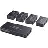 PWAY PW-HTS0104(POC) 1X4 Splitter HDMI Extender Over Cat6 Ethernet cavo con Senza ritardo telecomando a 50m/165ft a 1080P（1 In 4 Out）