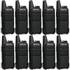Retevis RT622 Walkie Talkie, Mini Walkie Talkie Ricaricabile, Scan VOX, 16 Canali Licenza-libero PMR446, Allarme di Emergenza, Ricetrasmettitori Portatile per Scuole, Ristorante (Nero, 10 Pezzi)