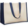 Shopper personalizzate in cotone e juta Flower 42x19x33 cm personalizzate o neutre