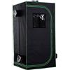 Outsunny Tenda da Coltivazione Serre Agricole Prezzi Serre Agricole Prezzi Idroponica in Mylar e Oxford 600D per Riflettere la Luce 80x80x160cm|Aosom
