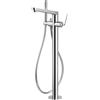 Newform - O'Rama Gruppo vasca a pavimento, con miscelatore incorporato, deviatore e set doccia in ottone 68484E + 27819