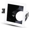 V-TAC VT-875 Portafaretto incasso quadrato bianco con interno inclinato nero per lampade GU10-GU5.3 - SKU 3165