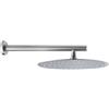 Newform - X-Steel soffione doccia a parete con getto a pioggia ACCIAIO INOX Ø25 cm 29390X+29392X
