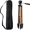 Amazon Basics - Treppiede per Fotocamera 127cm, Leggero, con Borsa, Altezza Regolabile, per Fotocamere DSLR, Champagne