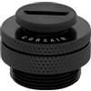 Corsair Hydro X Serie, Porta di Riempimento XF (Filettature BSPP G1/4" Standard, Meccanismo di Rotazione a Tenuta, Riempiment/Drenaggio Senza Difficoltà, Ghiera di Blocco Filettata) Nero