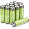 Amazon Basics - Batterie AA ricaricabili, ad alta capacità, 2400 mAh, NiMh, pre-caricate, confezione da 12