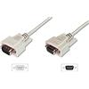 DIGITUS Cavo di connessione seriale - da D-Sub 9 a D-Sub 9 - da maschio a femmina - 5,0 m - Cavo di prolunga - Beige