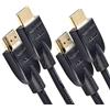 Amazon Basics Confezione da 2 cavi HDMI 4K da 1.8 m, alta velocità con Ethernet 18 Gbps, 4K@60 Hz, 2160p, Nero