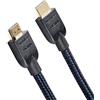 Amazon Basics Cavo HDMI intrecciato, 4.6 m, Nero e Blu