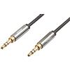Amazon Basics Cavo Auxiliary audio stereo (connettore da 3,5 mm maschio a 3,5 mm maschio, 1.2 m), Nero