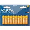 Varta 4106101461 Longlife Batteria Alcalina, Stilo AA LR06, Confezione da 10 Pile Confezione risparmio - il design può variare