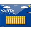 Varta 4103101461 Longlife Batteria Alcalina, Ministilo AAA LR03, Confezione da 10 Pile Confezione risparmio - il design può variare