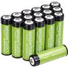 Amazon Basics confezione da 16 batterie AA NiMH ricaricabili, 2000 mAh, 1,2 V, ricaricabili fino a 1000 volte, precaricate