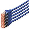 Digitus DK-1644-100-B-5 Cavo di Rete 10 m Cat6 S/FTP (S-STP) Blu, Cat-6 - 10 m (5 Pezzi), Cavo patch - S-FTP - LSZH